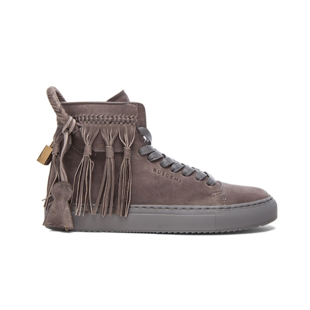 Buscemi 125mm Leather Fringe Sneakers